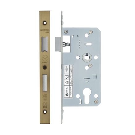 Zoo Hardware 2 Piece - DIN euro sashlock - 72mm c/c - backset 55mm - Antique Brass