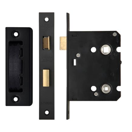 Zoo Hardware Bathroom Lock 3" - 57mm c/c - Black