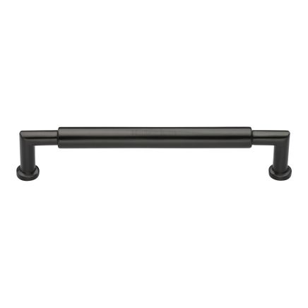 Heritage Brass Cabinet Pull Bauhaus Round Design 203mm CTC Matt Bronze Finish