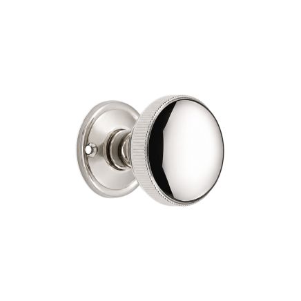 Edwardian Ball Rim/Mortice Door Knob Polished Nickel