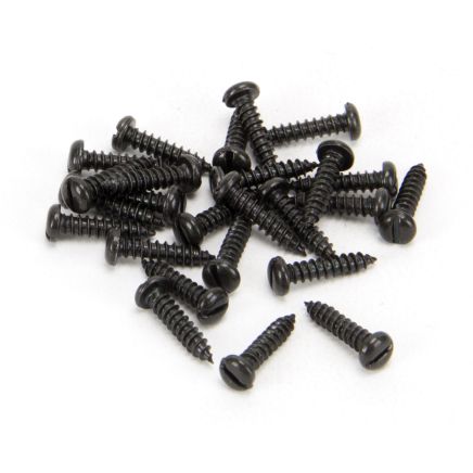Black 4 x 1/2" Round Head Screws (25)