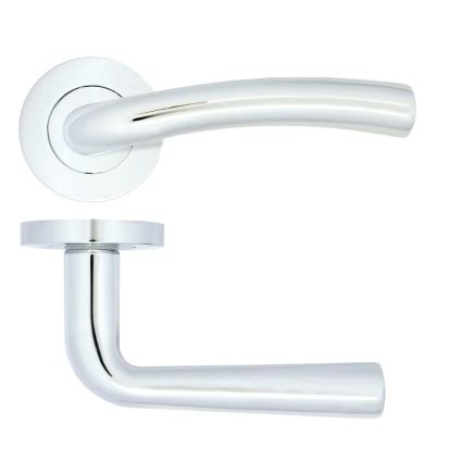 Zoo Hardware Seville lever on rose - Polished Chrome