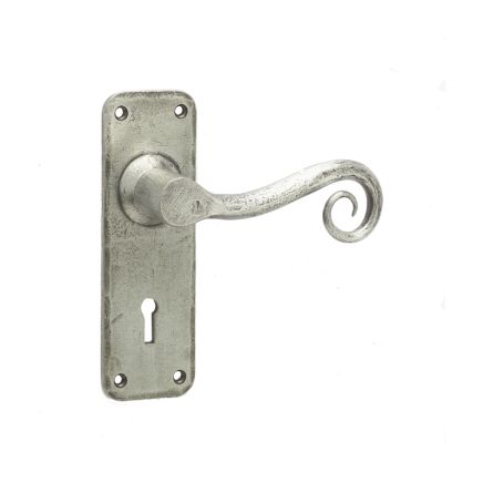 Chester Suite Door Handles on Lockplate Pewter - By Frelan Hardware - HF200