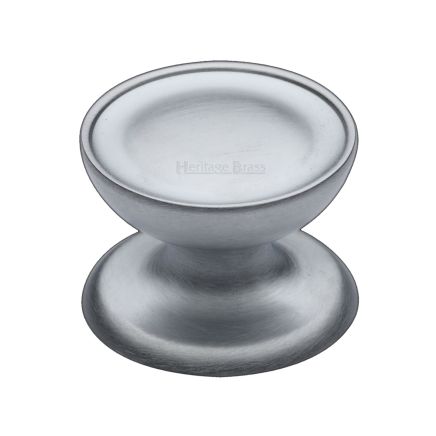 Heritage Brass Cabinet Knob Surrey Design 38mm Satin Chrome finish