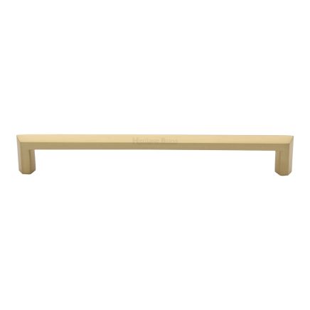 Heritage Brass Cabinet Pull Hex Profile Design 203mm CTC Satin Brass Finish