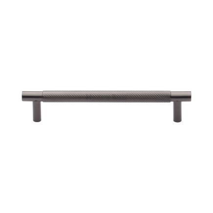 Heritage Brass Cabinet Pull Partial Knurl Design 128mm CTC Matt Bronze finish