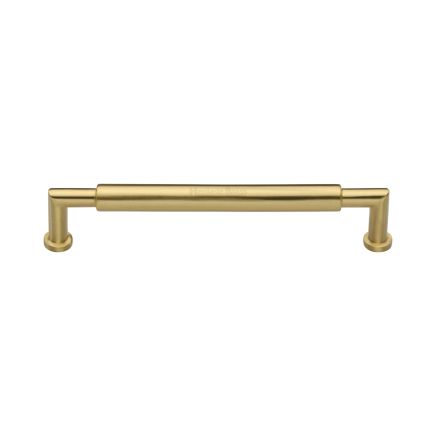 Heritage Brass Cabinet Pull Bauhaus Round Design 152mm CTC Satin Brass Finish