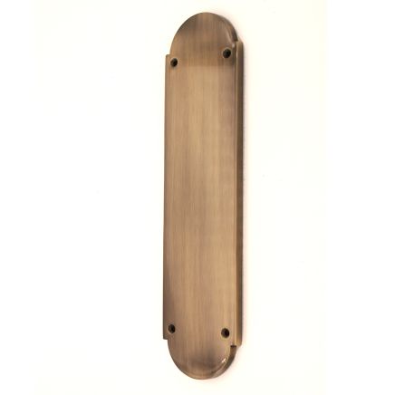 Victorian Half Round Finger Plate 300mm Antique Brass