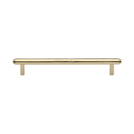 Heritage Brass Cabinet Pull Stepped Design 160mm CTC Polished Brass finish