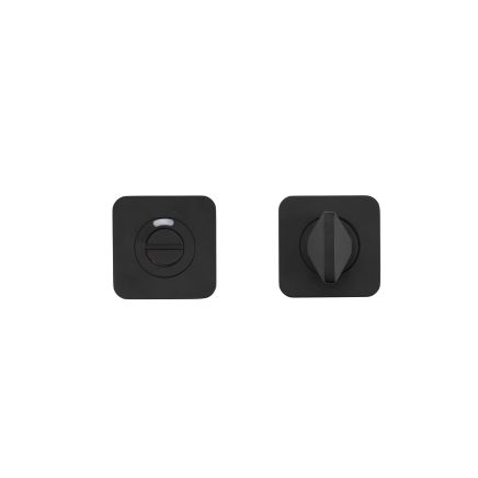 Zoo Hardware Turn & Indicator Release - Square Rose - Powder Coated Black