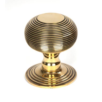 Aged Brass Beehive Centre Door Knob