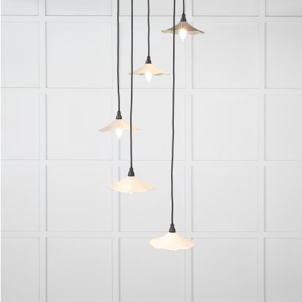 Smooth Brass Flora Cluster Pendant in Teasel