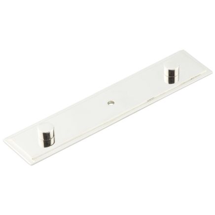 Rushton Backplate for Cupboard Knobs 140x30mm Polished Nickel - By Frelan Hardware - HOX6090PN