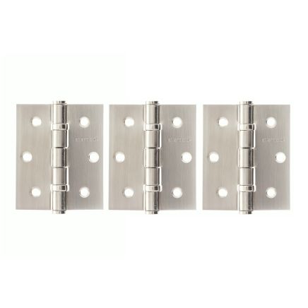 Atlantic Ball Bearing Hinges 3" x 2.5" x 2.5mm - Satin Nickel (Set of 3)