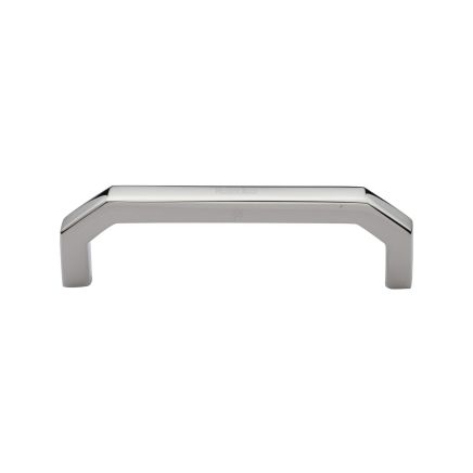 Heritage Brass Cabinet Pull Hex Angular Design 101mm CTC Polished Nickel Finish