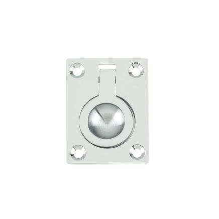 Jedo 38x50mm Flush Rings 38x50mm Polished Chrome - By Frelan Hardware - JV424APC