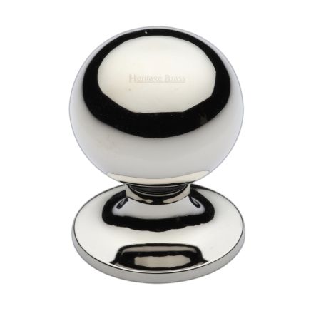 Heritage Brass Cabinet Knob Ball Design 38mm Polished Nickel finish