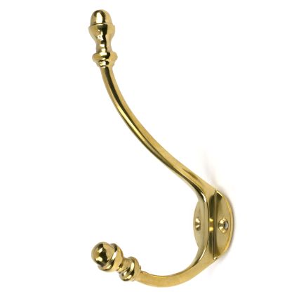 Polished Brass 6 1/2" Hat & Coat Hook
