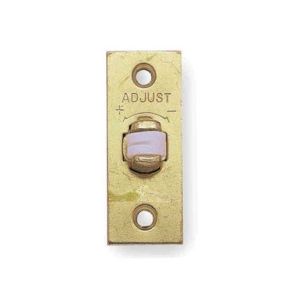 Jedo Adjustable Rollerbolt Catches with Nylon Roller 36mm Electro Brassed - By Frelan Hardware - J8074EB