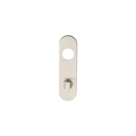 174 X 45 X 8mm Steelworx Radius Backplates - Bathroom (78mm c/c) + Small Turn & Release - Satin Stainless Steel