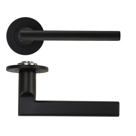 Zoo Hardware Varese Lever on 4mm Round Slim Sprung Rose - Black