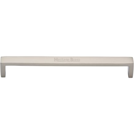 Heritage Brass Cabinet Pull Wide Metro Design 203mm CTC Satin Nickel Finish