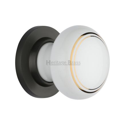 Gold Line Knob with Matt Bronze base
