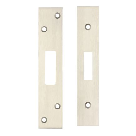 Zoo Hardware Spare Acc Pk for UK Dead Locks - *BLANK* - contains Forend, Strike and Fixing Screws - Nickel