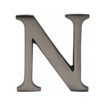 Heritage Brass Alphabet N Pin Fix 51mm (2") Matt Bronze Finish