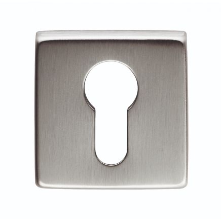 Square Euro Profile Escutcheon - Satin Chrome