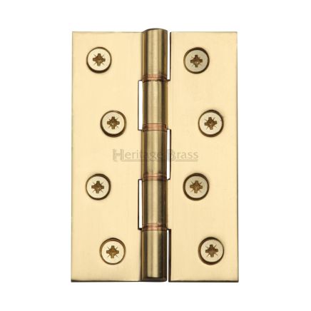 Heritage Brass Hinge Brass with Phosphor Washers 4" x 2 5/8" Polished Brass finish