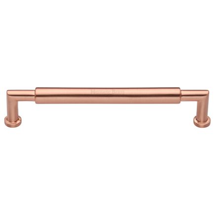 Heritage Brass Cabinet Pull Bauhaus Round Design 254mm CTC Satin Rose Gold Finish