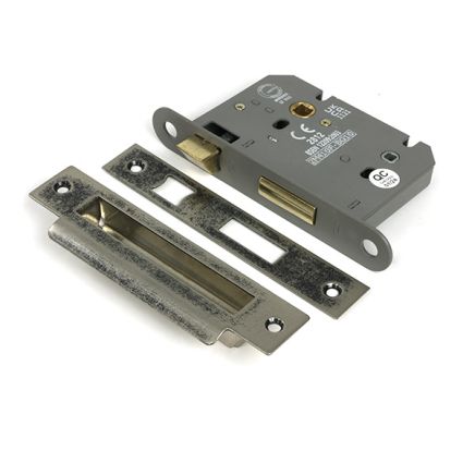Pewter 3" Heavy Duty Bathroom Mortice Lock