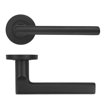 Zoo Hardware Modern Lever on Round Rose 52mm x 8mm Push-on Rose - BS EN 1906 Grade 3 - Grade 201 - PCB