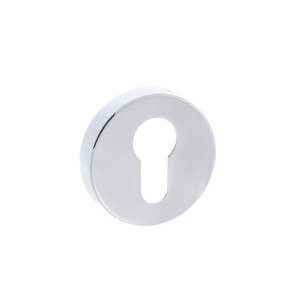 Forme Euro Escutcheons on Minimal Round Rose - Polished Chrome (Pair)