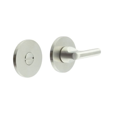 CR-804 Satin Stainless Steel Thumb Turn & Lock Round Rose - By Frelan Hardware - CR-804A7SSS