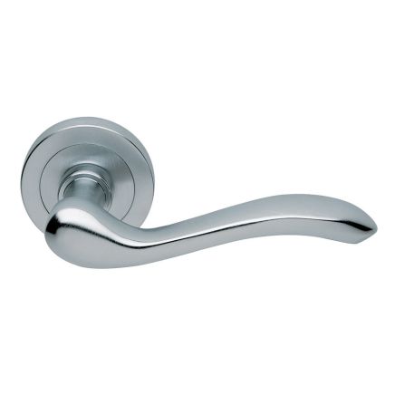 Apollo Lever On Round Rose  - Satin Chrome