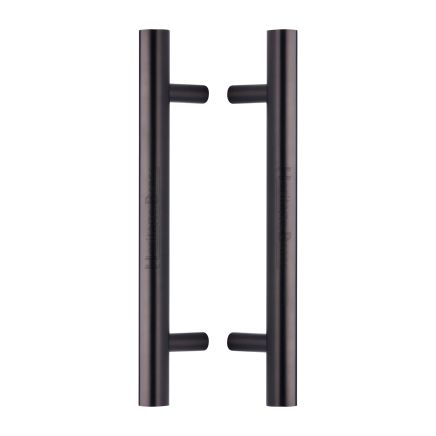 Heritage Brass Back to Back Door Pull Handle Bar Design 305mm Matt Bronze Finish