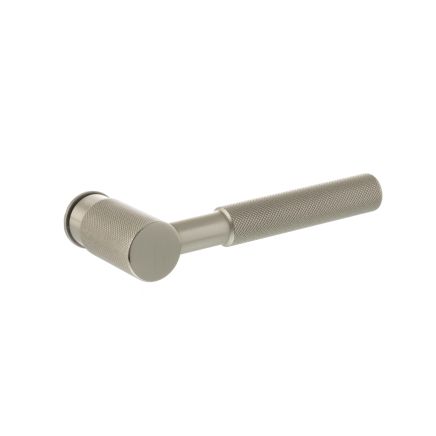 Millhouse Brass Mason Lever Door Handle on Concealed Round Rose - Satin Nickel (Pair)