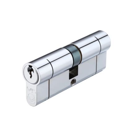Zoo Hardware V5 80mm Euro Double Cylinder Cylinder Keyed to Differ - Chrome