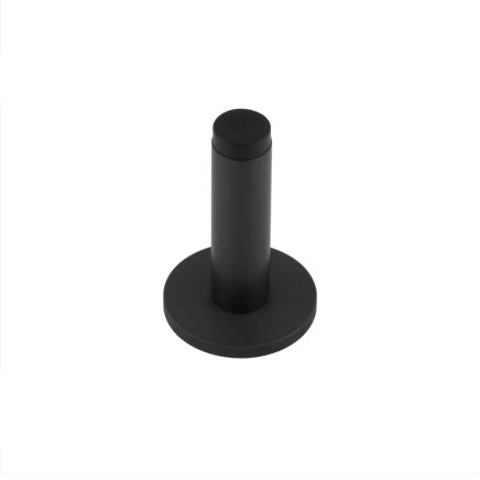 Burlington Plain Wall Mounted Door Stops Plain Rose Black - By Frelan Hardware - BUR-970MB-971MB