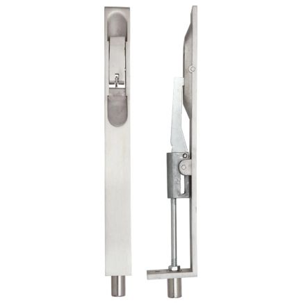 Zoo Hardware Lever action flush bolt - 20 x 200mm - Satin Stainless