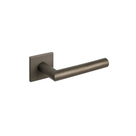 Tupai Rapido 5S Covela Lever Door Handle on 5mm Slimline Square Rose - Titanium (Pair)