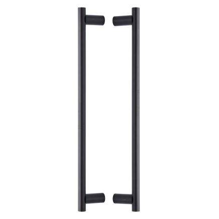 Heritage Brass Back to Back Door Pull Handle Round Bar Design 489mm Matt Bronze Finish
