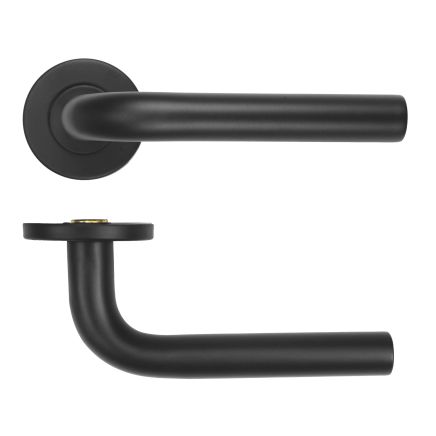 Zoo Hardware 19mm Radius Lever on Round Rose 53mm x 6mm Push-on Rose - BS EN 1906 Grade 3 - Grade 201 - PCB