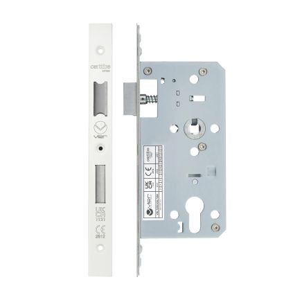 Zoo Hardware 2 Piece - DIN euro sashlock - 72mm c/c - backset 55mm - White