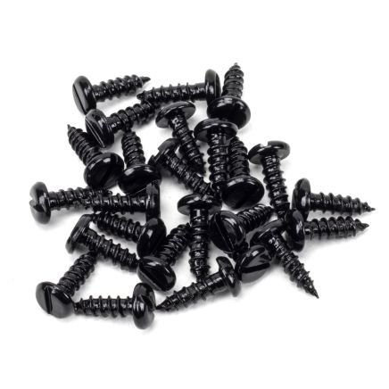 Black 8x½" Round Head Screws (25)