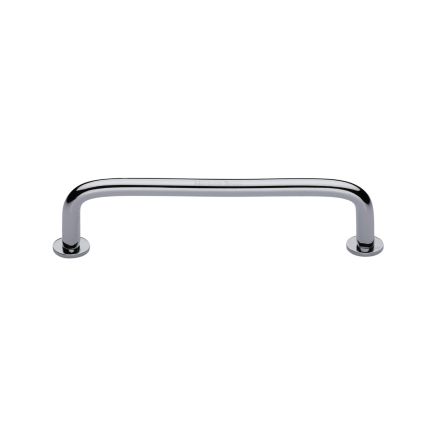 Heritage Brass Cabinet Pull Wire Design with 16mm Rose 128mm CTC Polished Chrome Finish