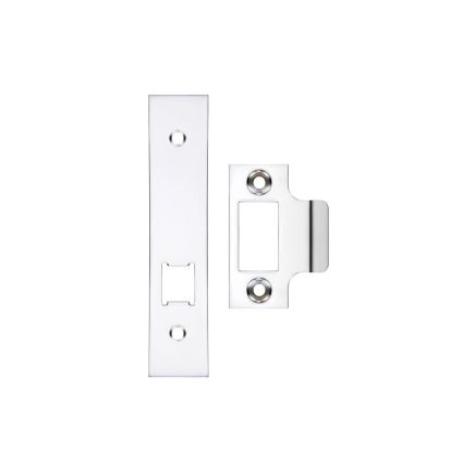 Zoo Hardware Spare Acc Pk for UK Horizontal Locks - *BLANK* - Contains Forend, Strike and Fixing Screws (Latch Version) - Chrome