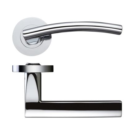 Zoo Hardware Amalfi lever on round rose - Polished Chrome